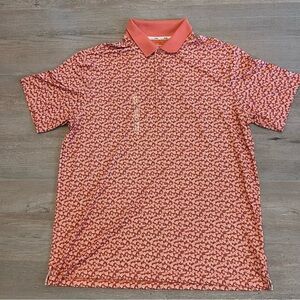 Walter Hagen Red and Black Patterned Polo Shirt XL NWOT